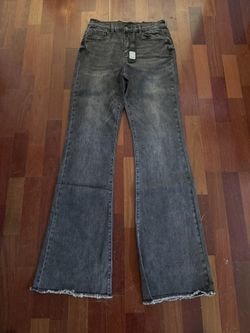 Fashion Nova Best Behavior Stretch Flair Jean Size 9 Blackwash 