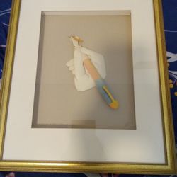 SIEGBERT REINHARD ORIGINAL HAND  SIGNED PAPER SCULPTURE "GHOSTWRITER"