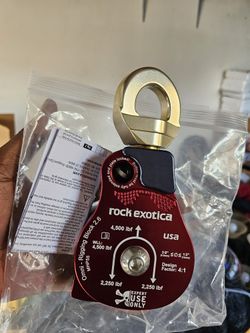 Rock Exotica 2.6 Inch Pulley , Material Handling  Block ,4,500 lbs