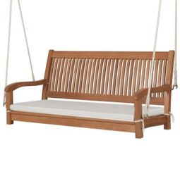 Costway 2 Person Hanging Porch Swing Wood Bench ( New)