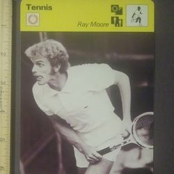 1978 Sportscaster Ray Moore Tennis Good Thing Sports Photo Large Over-sized Card HTF Collectible Vintage Italy