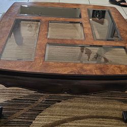 Coffee Table & 3 End Tables - Glass Top - Jupiter


