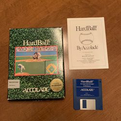 HARDBALL Baseball Computer Video Game By Accolade For Macintosh from 1986