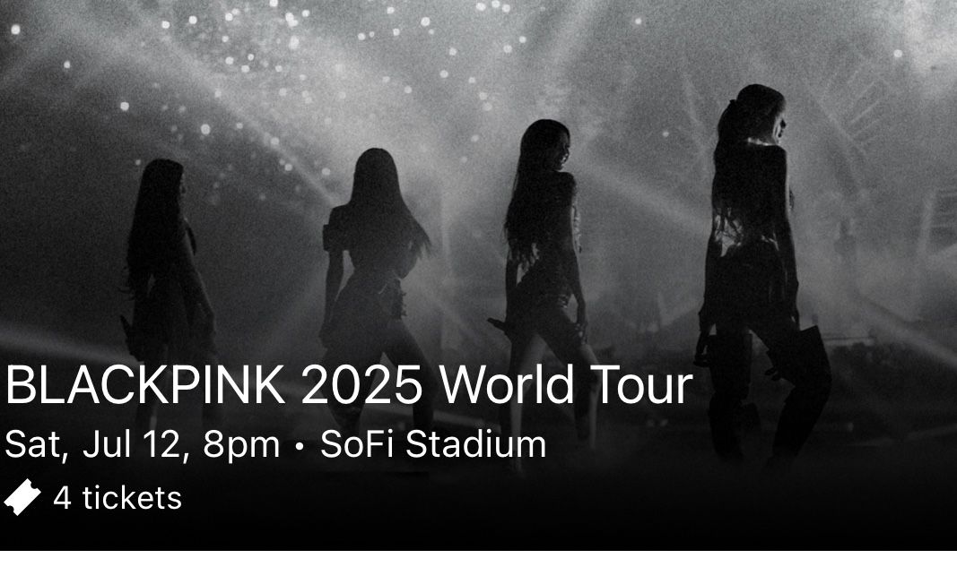 Black Pink Ticket 4 Floor tickets Saturday Show