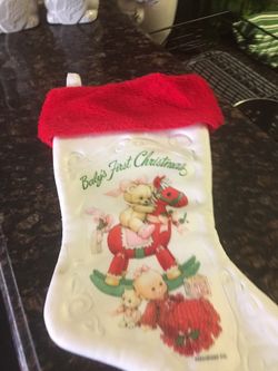 Baby first Christmas stocking