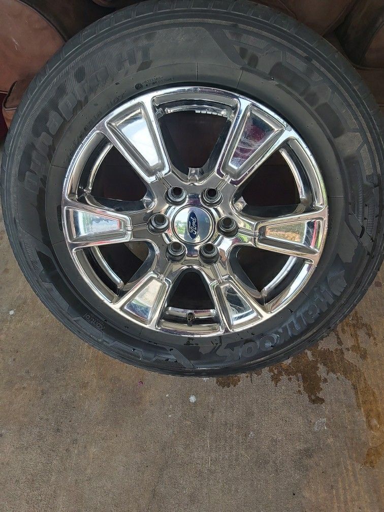 4 Factory Chrome Rims Plus Black Running Boards. Make An Offer. P