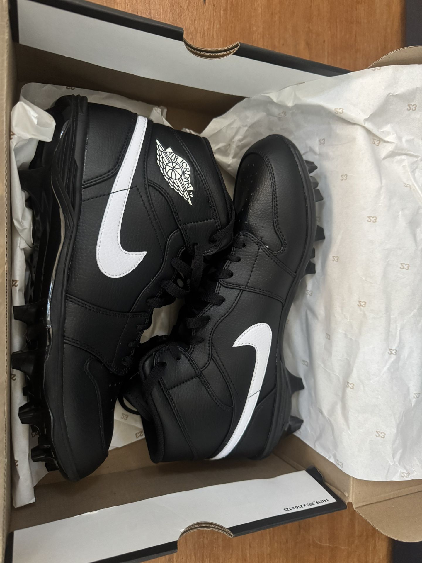 Jordan 1 Mid Football Cleats. Brand New in box!