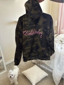 Edikted camo zip up hoddie (s)