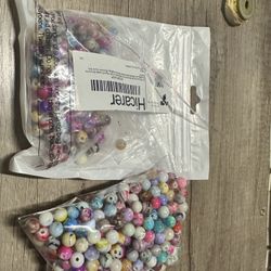 Marble round glass, beads, and mini