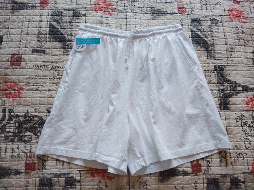 Fresh Produce White Classic Jersey Cotton Shorts Style #30006 ~ XXL (NWT)