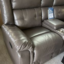New Reclining Sectional Gray