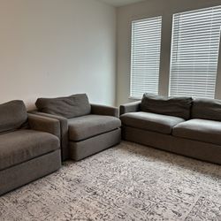 Gray Living Room 3pc Set 