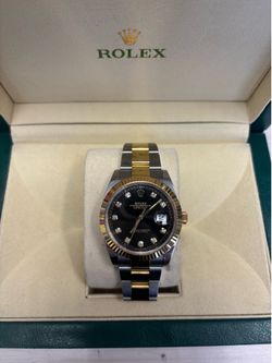 2020 Rolex Datejust 41 126333 Two Tone Black Diamond Dial Full Set