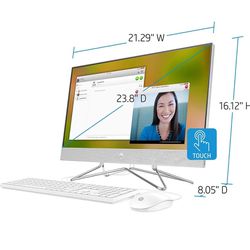 HP 24-inch All-in-One Touchscreen Desktop Computer, AMD Ryzen 5 4500U Processor, 12 GB RAM, 512 GB