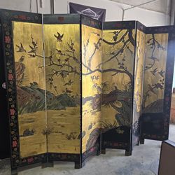 19th Century Quality Asian Two Sided Screen 6 Panels