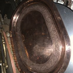Hand Hammered Copper Tray 