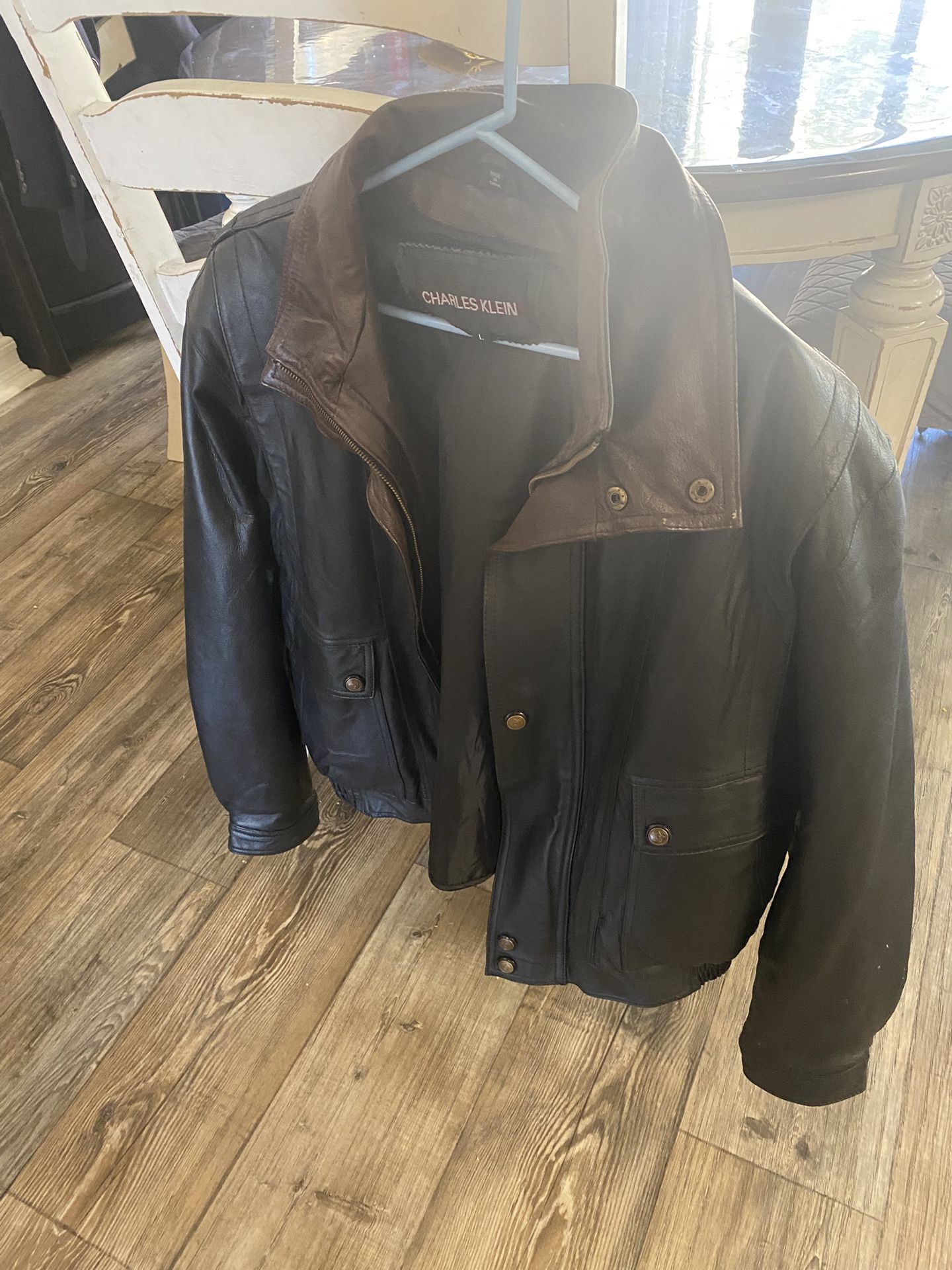 Free Charles Klein Leather Jacket. Mens. (L) Free