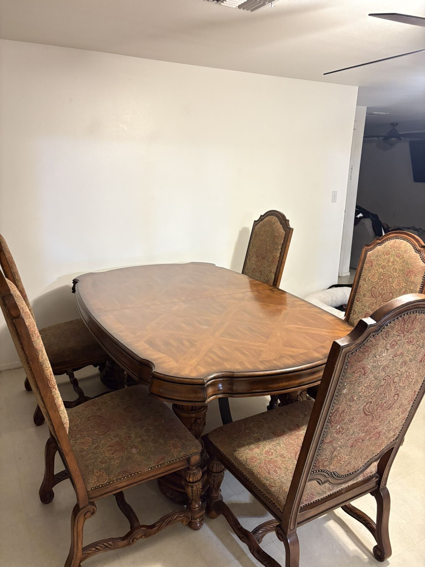 Elegant Solid Wood Dining Table Set