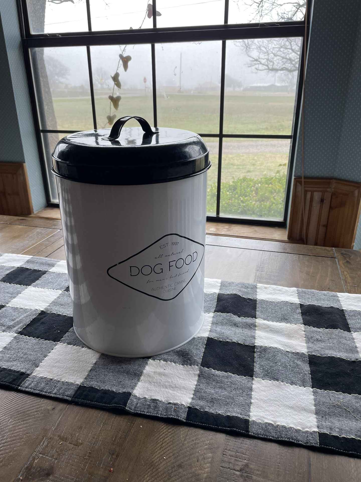 Dog Treat Or Food Bin Storage Metal Container