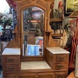 Antique Beautiful Vanity Mirror Dresser 