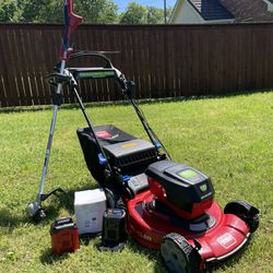 60v Toro Lawn Mower and Weed Eater 