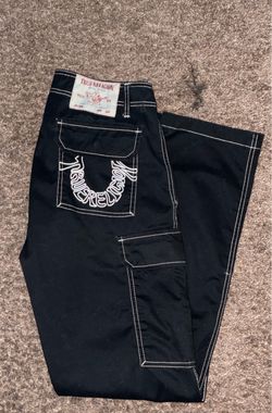 True Religion Black Cargo Pants