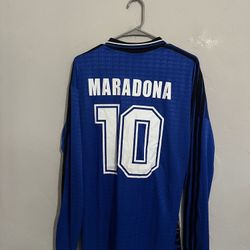 Argentina 1997 Away Maradona Jersey (Medium Large XL 2X)