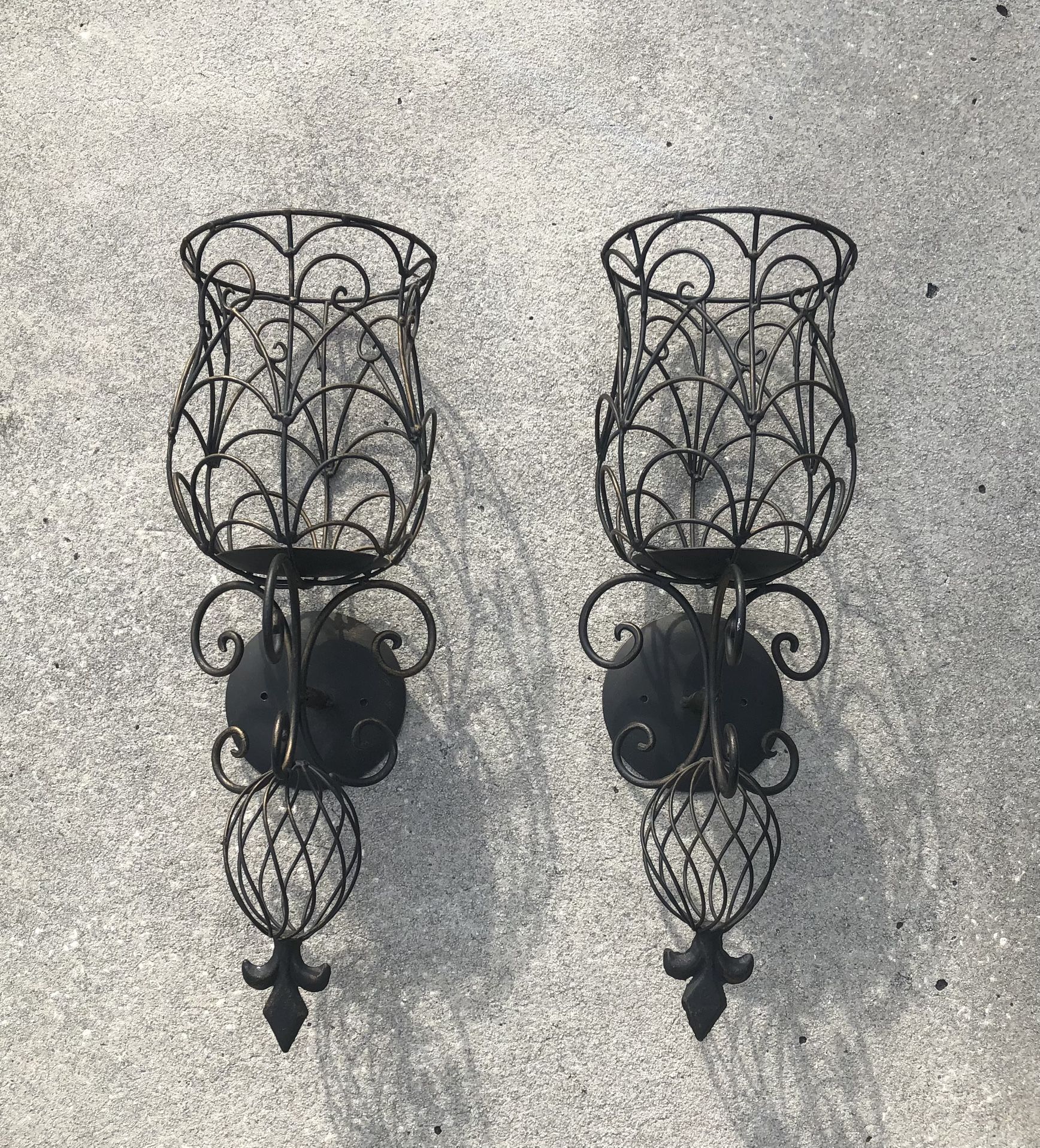 Large Indoor/ Outdoor Metal Candle Sconces