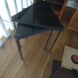VINTAGE MARBLE TOP NESTING TABLES 