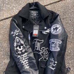 Real True Religion Leather Jacket 