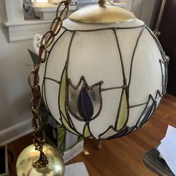 Vintage Beautiful Stain glass Hanging Lamp