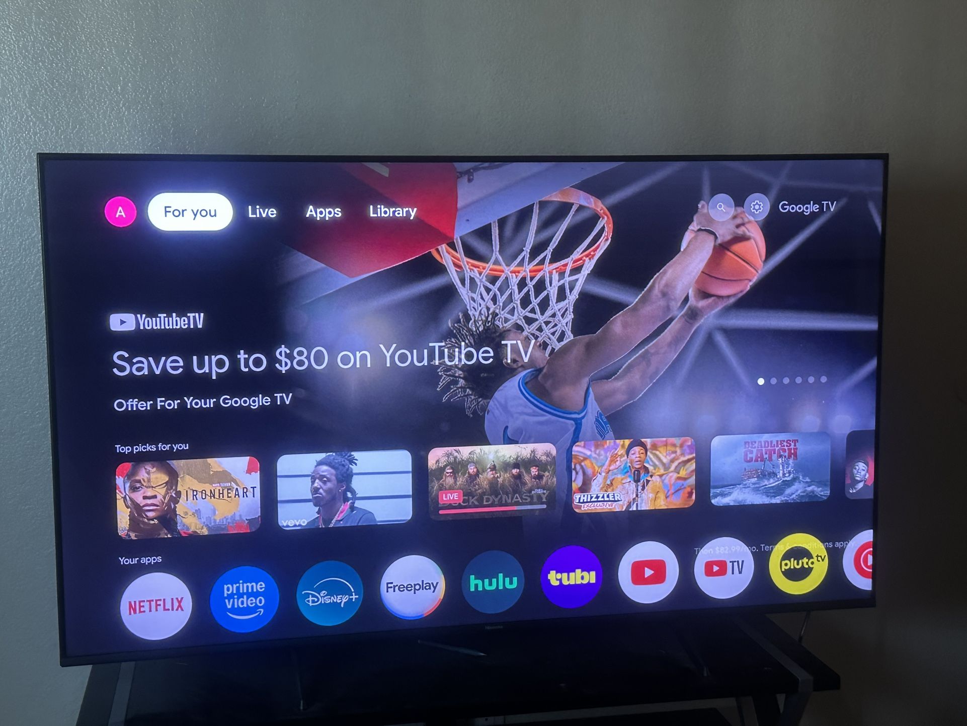 Hisense 65 Inch Google Smart Tv,4k Gaming Mini Led Tv