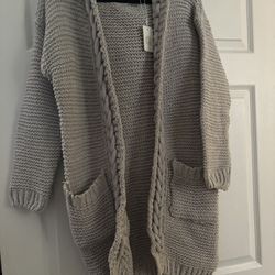 Long Cardigan With Hoodie