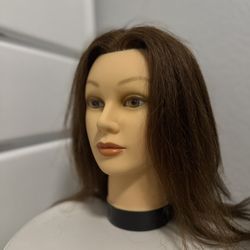 100% Human Hair Mannequin Head For Cosmetology Training