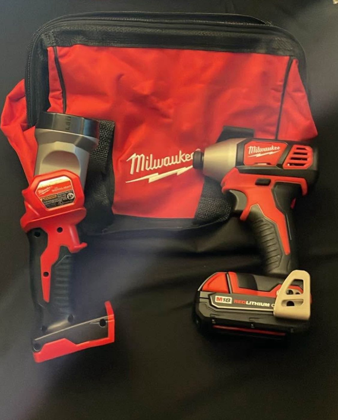 New Milwaukee Impact, Light, Bag, Battery1.5