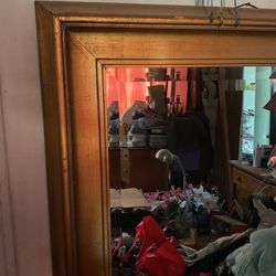 Golden Framed Mirror Approx 3x4ft