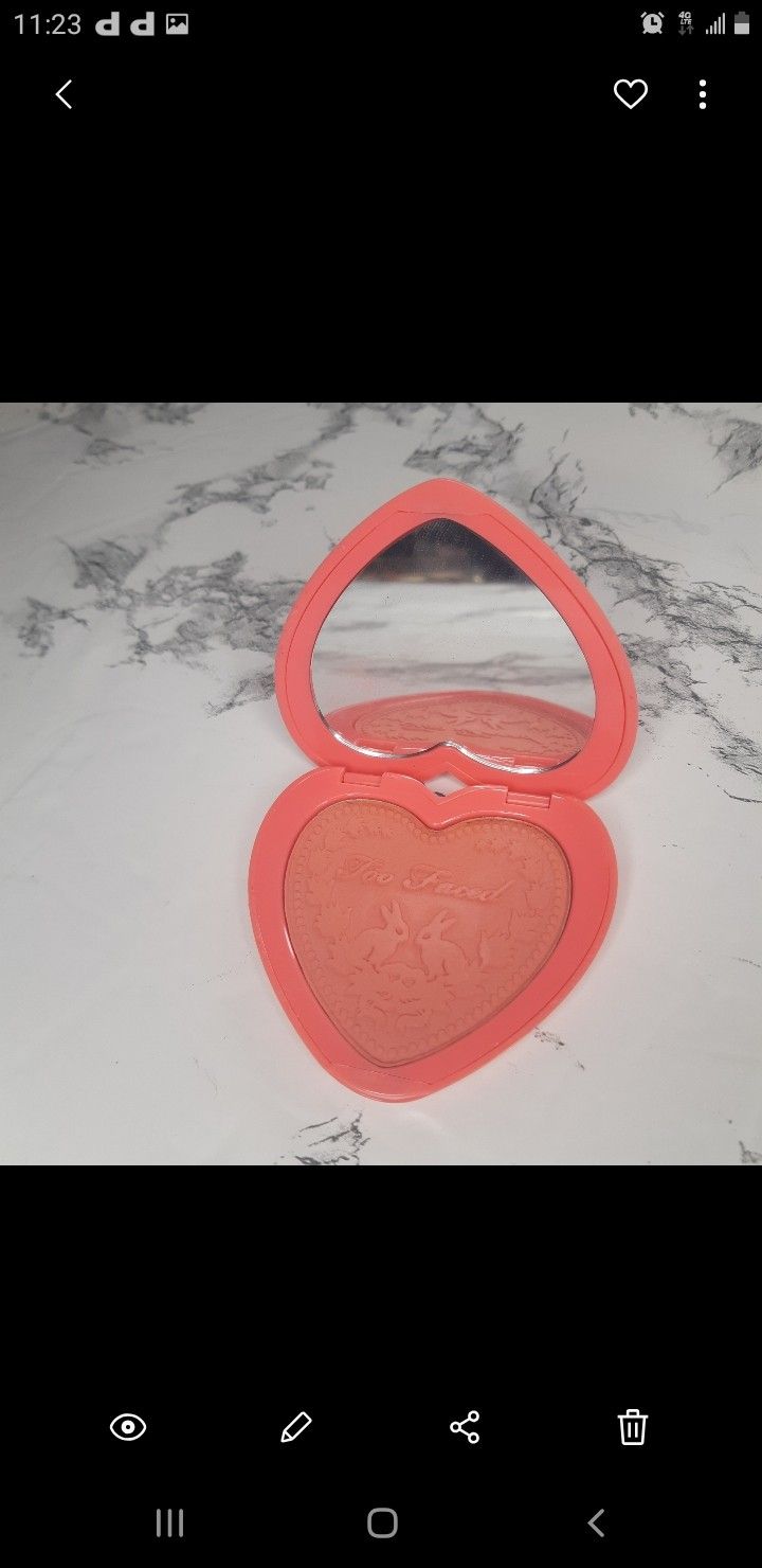 Too faced blush swatched 1x