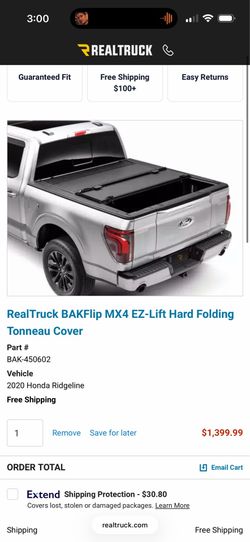 2020 Honda ridgline bed cover