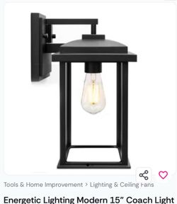 2 Energetic Lighting Modern 15" Coach Wall Light