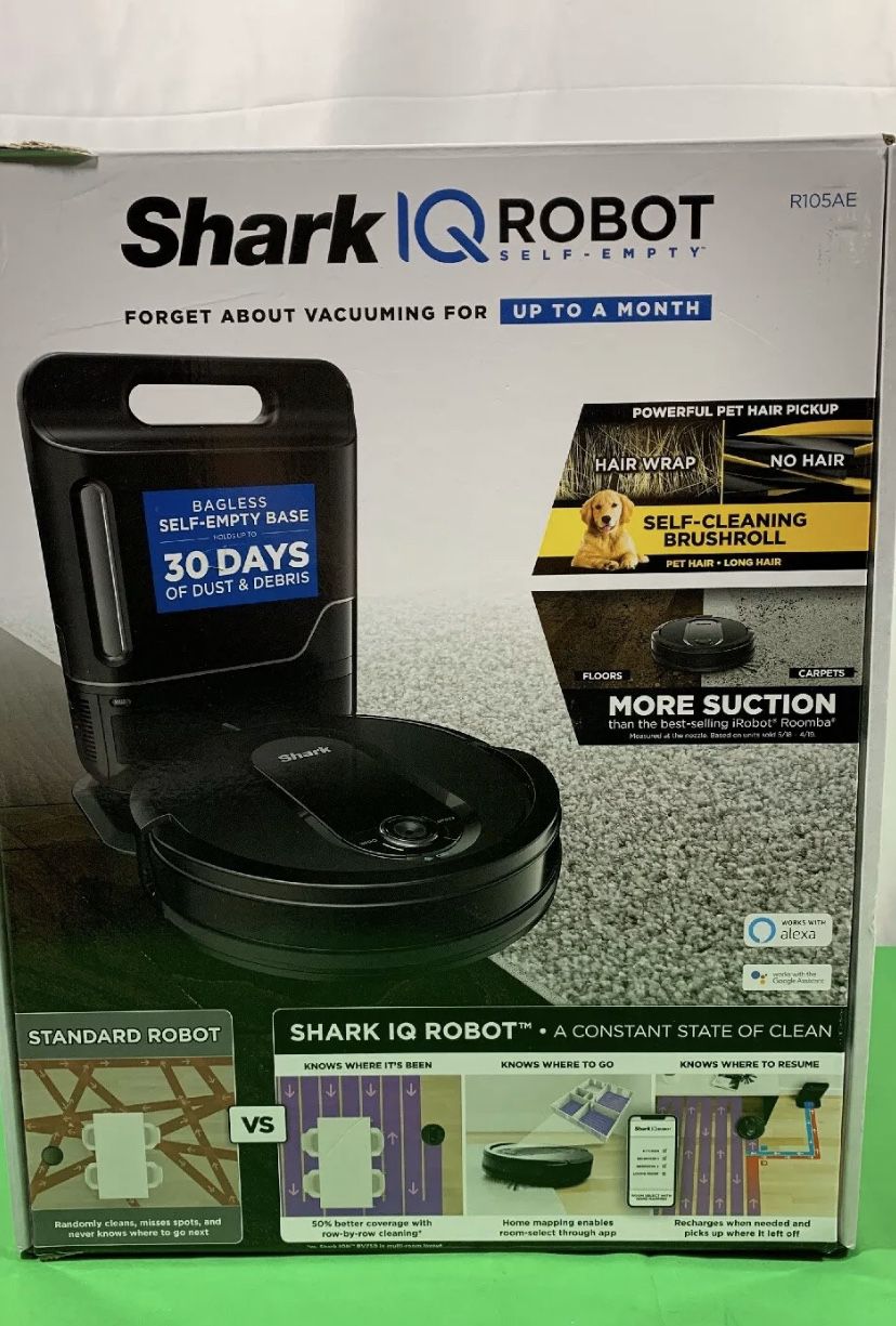 Shark IQ self empty base robot vacuum WiFi connect works with Alexa brand new in the box perfect never used in original packaging