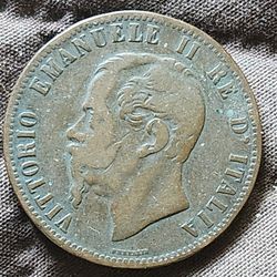 1867 10 Centisimi,Italian Coin