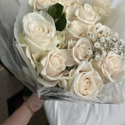 Roses One Dozen White Ecuadorian 50cm Roses $20 Today Only Bronx Free Deli