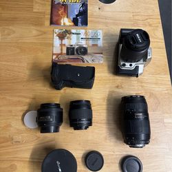 🎞️ Vintage Film Camera Kit 📸 | 90s Nikon + Portrait Lens | Y2K Aesthetic – $340