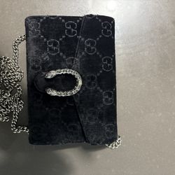 Gucci Dionysus Chain Wallet GG Velvet Small