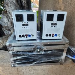 (2) + case 700W Cold Spark Firework Machine Stage Effect Wedding DJ Party DMX w/Flight Case