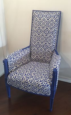 Gorgeous antique chair... reupholstered stunning new fabric