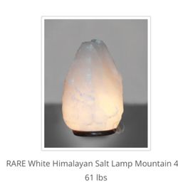 Extremely rare white Himalayan salt lamp