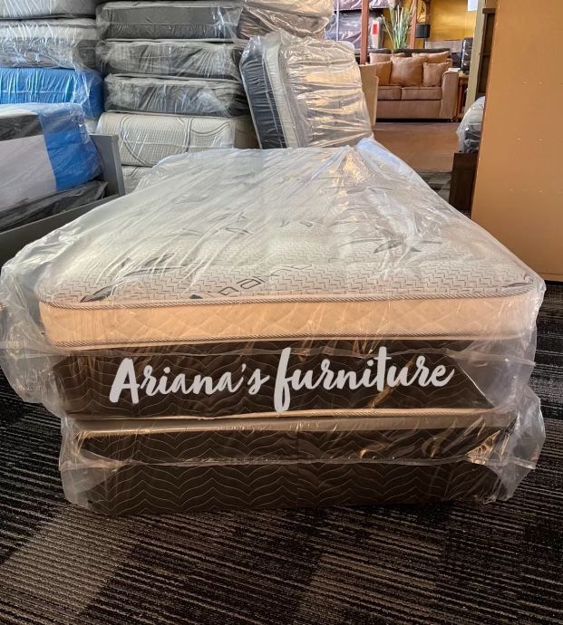 Twin Size Pillow Top Mattress With Box Spring Included
