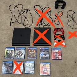 PS4 (1 TB) w/ Controllers and Games