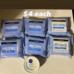 NUETROGENA MAKE UP WIPES $4 each 